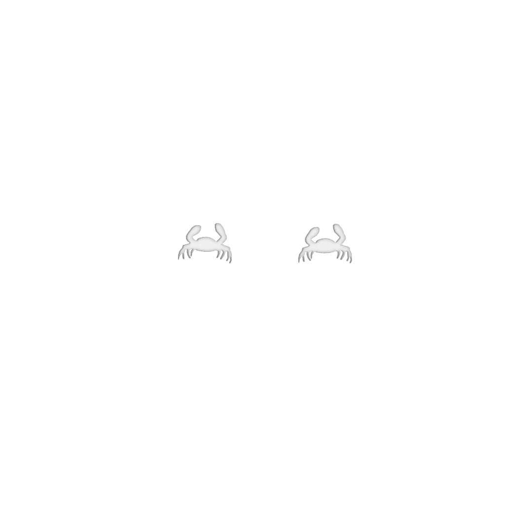Crab Studs in Sterling Silver