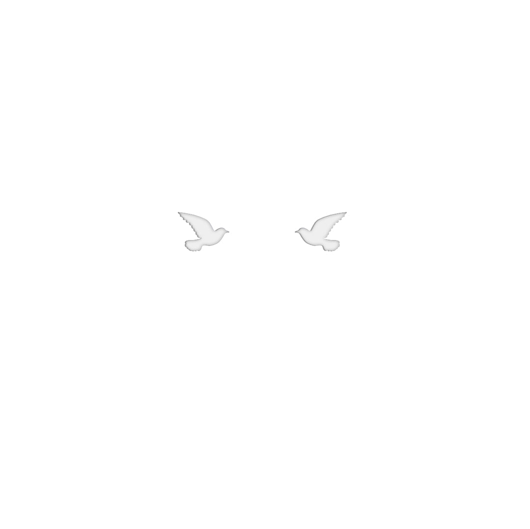 Dove Studs in Sterling Silver