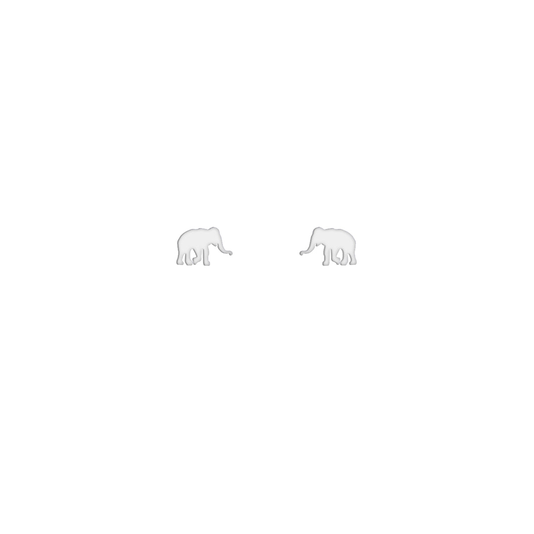 Elephant Studs in Sterling Silver