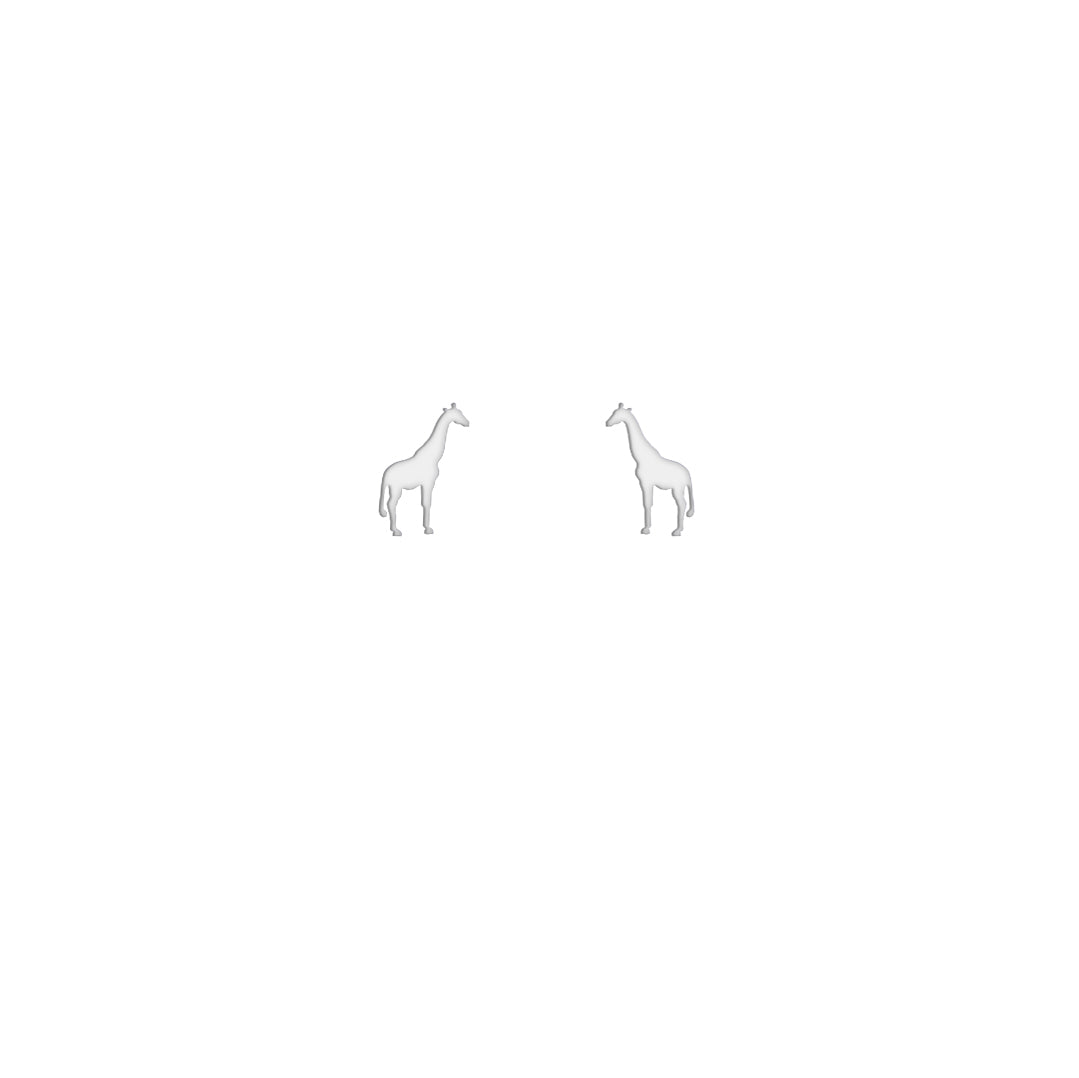 Giraffe Studs in Sterling Silver