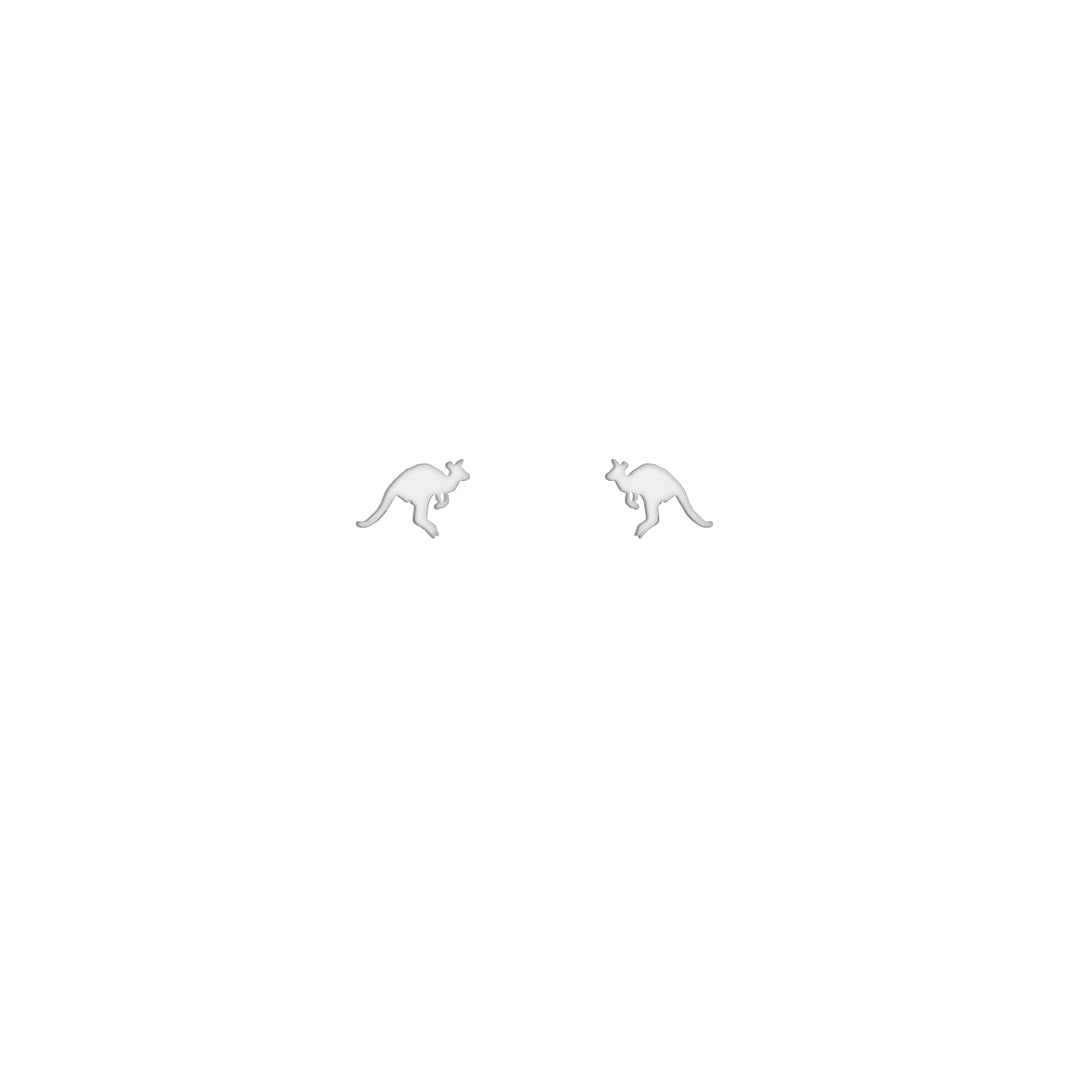 Kangaroo Studs in Sterling Silver