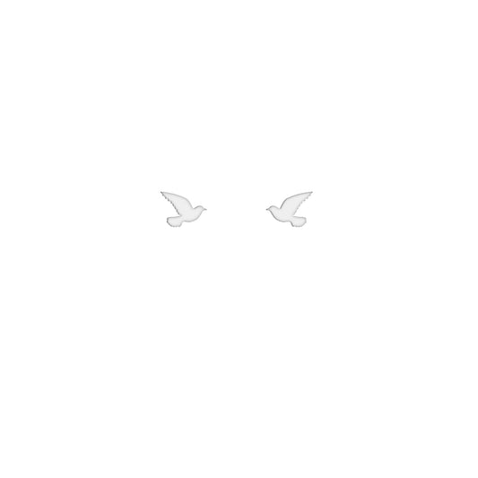 Dove Studs in Sterling Silver