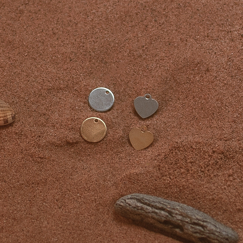 Initial & Pet Footprint Circle Pendant