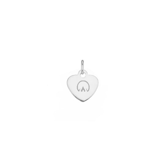 Initial & Pet Footprint Love Heart Pendant