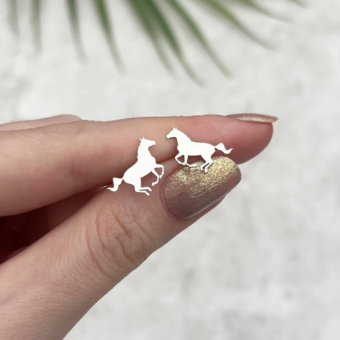 Horse Studs in Sterling Silver